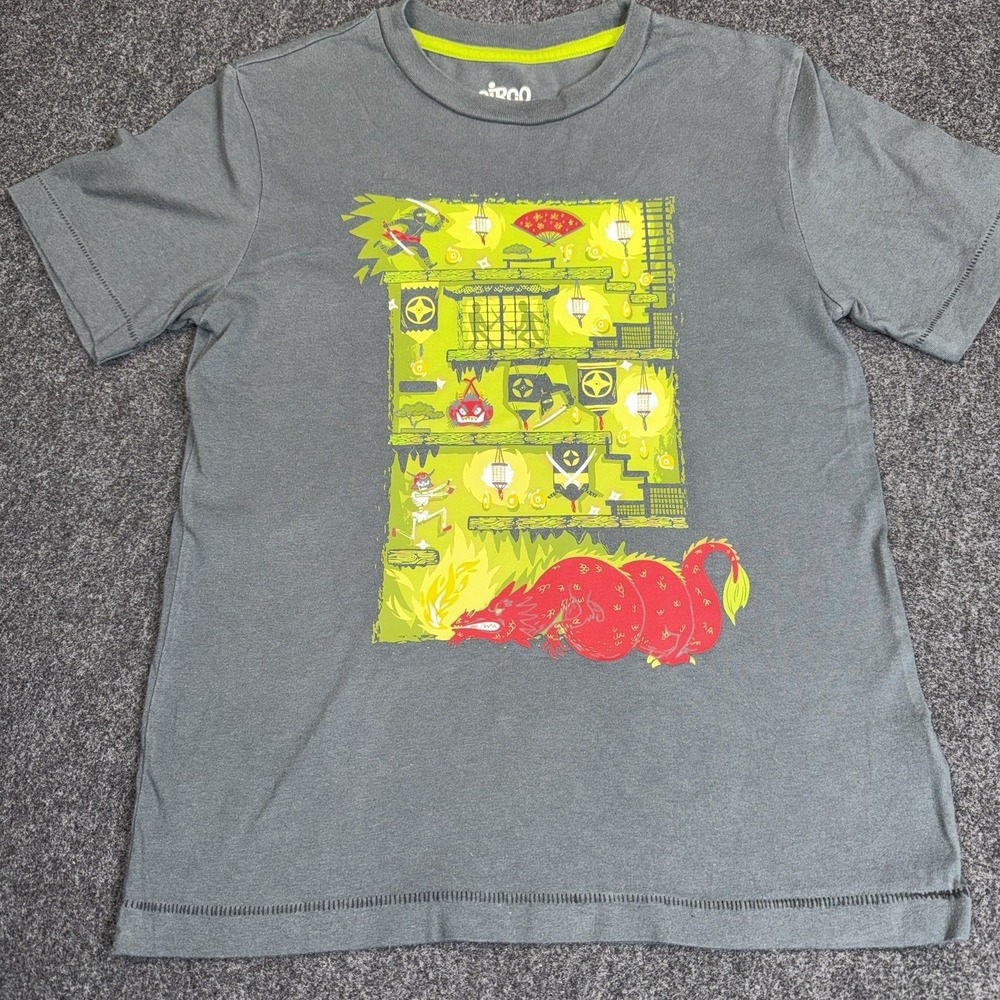 Boys Graphic T-Shirt Ninja‎ Dragon Gray Size M 8-10 Circo